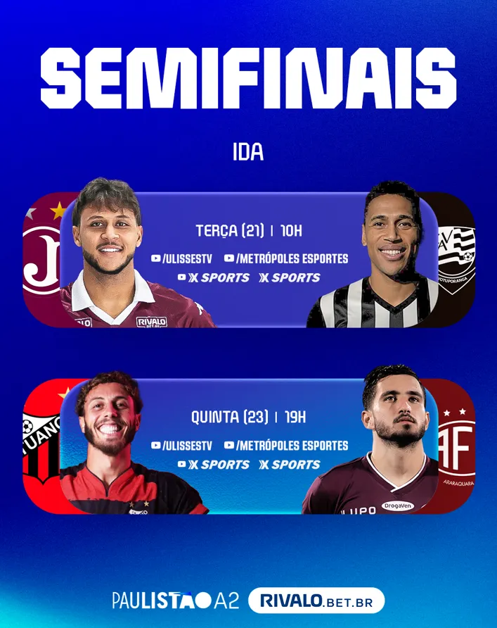 PAULISTÃO A2 RIVALO: FPF define datas e horários das Semifinais 2 n4YhrKaY image