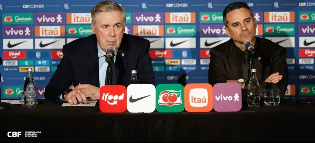 Técnico do Riopretano mostra confiança em Ancelotti e atletas da seleção 2 Ancelotti e Rodrigo Caetano