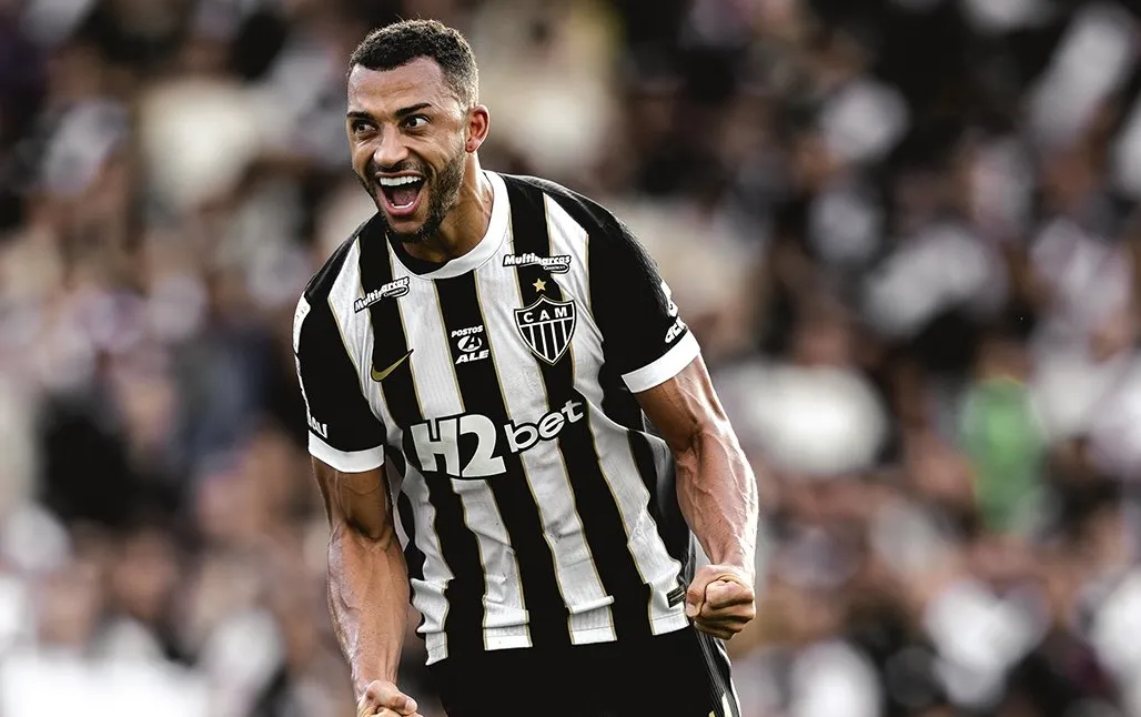 Vitor Hugo comemorando o gol. Foto: Divulgação / Atlético-MG