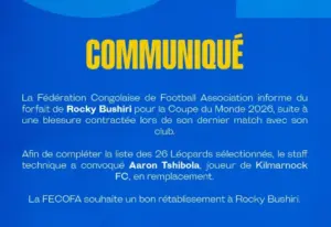 RD Congo cancela treino para Copa devido a surto de Ebola