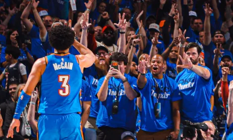 thunder vence lakers nba