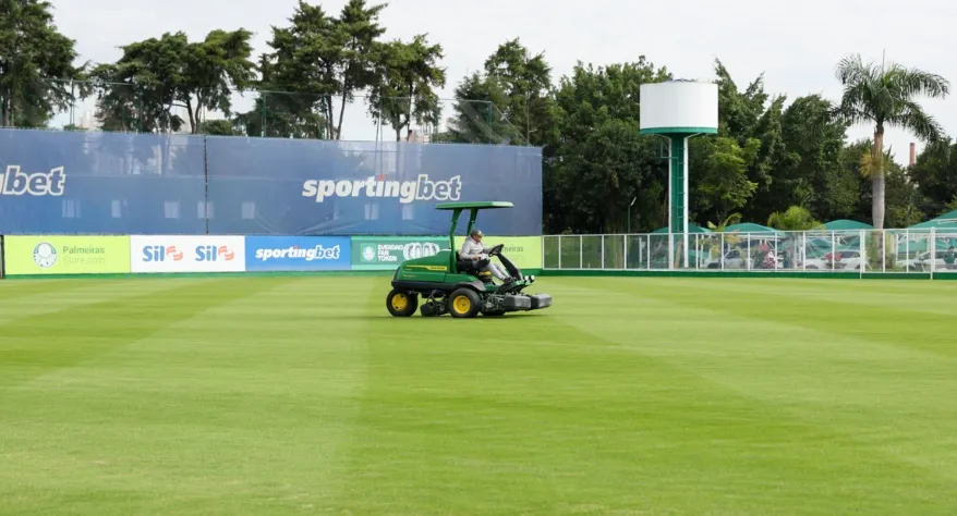 Palmeiras renova gramado da Academia com padrão FIFA