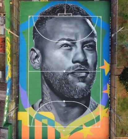 Neymar ganha obra de arte gigante em quadra de Sumaré 2 Neymar-2026-Copa do Mundo