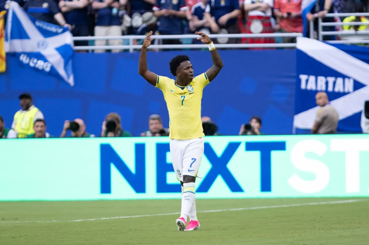 Vini Jr. marcou duas vezes (Foto: Karen Fontes / Futebol Interior)
