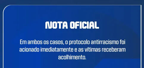 Federação repudia episódios racistas e clubes se manifestam