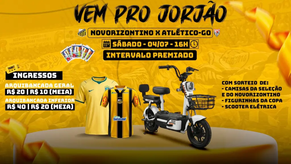 Novorizontino aposta em 'Intervalo Premiado' para lotar o Jorjão contra o Atlético-GO