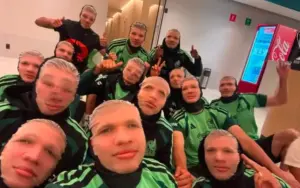 Jogadores do México imitam Haaland em festa e astro da Noruega reage