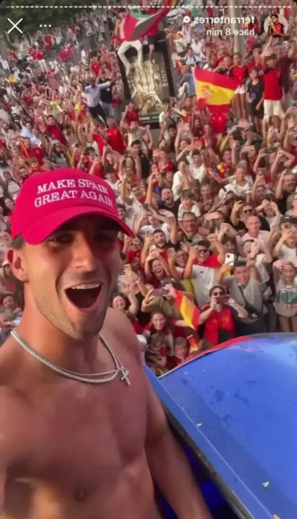 Ferran Torres usa boné com frase 'Make Spain Great Again' 2 Ferran Torres Espanha Copa do Mundo boné Make Spain Great Again