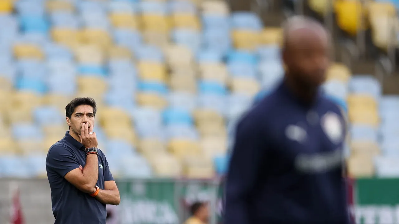Abel Ferreira, durante derrota do Palmeiras em visita ao Fluminense (Foto: Cesar Greco/Palmeiras/by Canon)