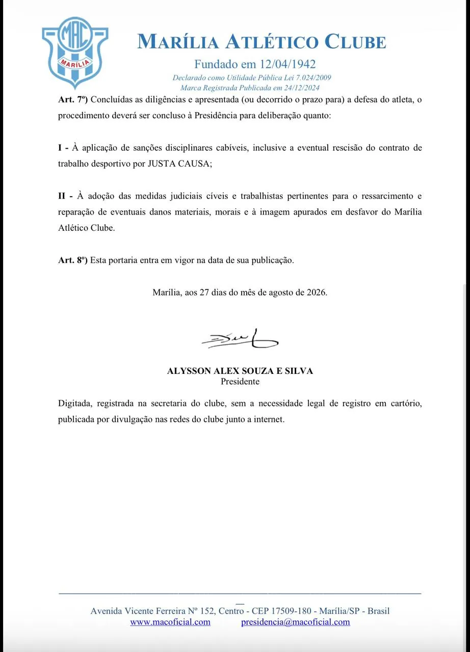 Zagueiro do Marília é flagrado atuando na várzea um dia após eliminação 6 WhatsApp Image 2026 08 27 at 21.55.35 1
