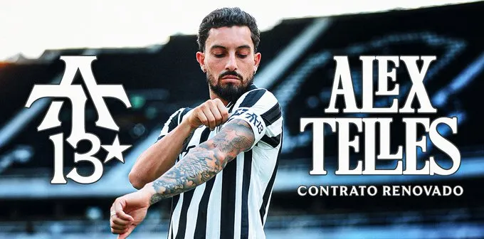 Botafogo acerta renovação com Alex Telles até 2028