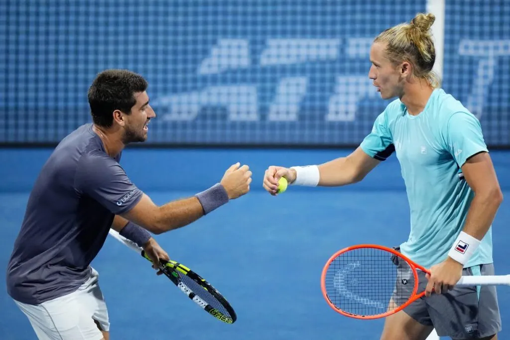 Orlando Luz e Rafael Matos (Foto: National Bank Open)