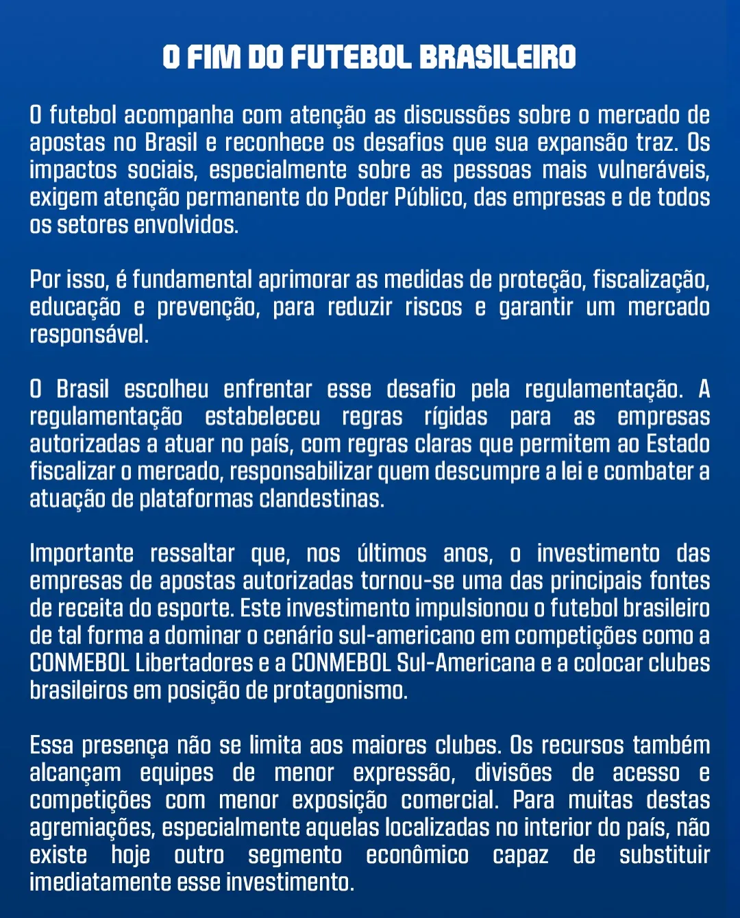 "Fim do futebol": Clubes se posicionam contra a proibição de bets 3 Federação Paulista de Futebol FPF bets