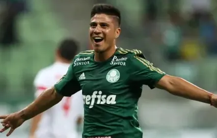 Cristaldo atuou pelo Palmeiras entre 2014 e 2016