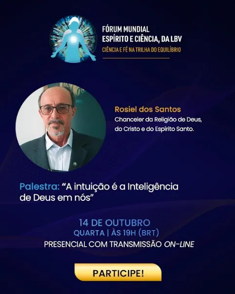 Fórum Mundial Espírito e Ciência, da LBV, propõe debate sobre a intuição 5 kfZgtWXj image