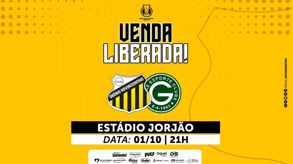 Novorizontino começa venda de ingressos para jogo com Goiás