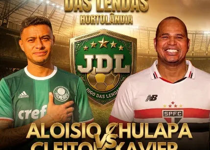 Hortolândia recebe jogo beneficente com Cleiton Xavier e Aloísio Chulapa