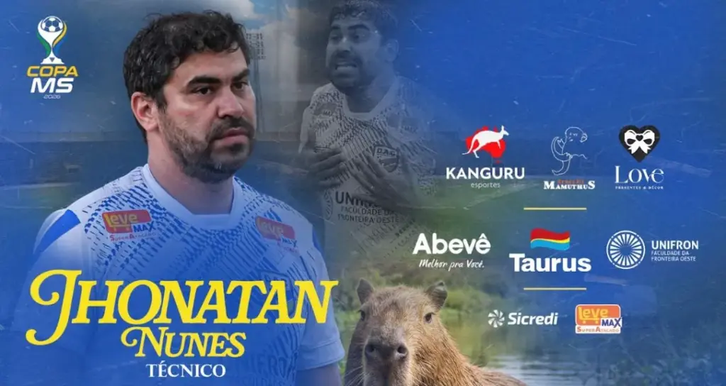 Dourados confirma Jhonatan Nunes visando Copa do Brasil