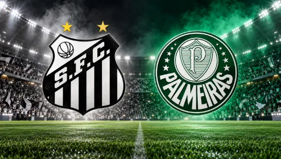 Santos x Palmeiras - Onde assistir, arbitragem e escalações