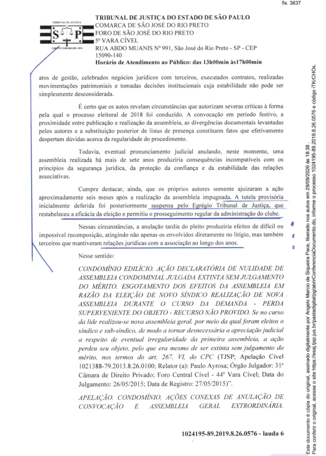 Justiça decide a favor do Rio Preto EC em ação sobre assembleia 7 Rio Preto Caso Assembleia 6