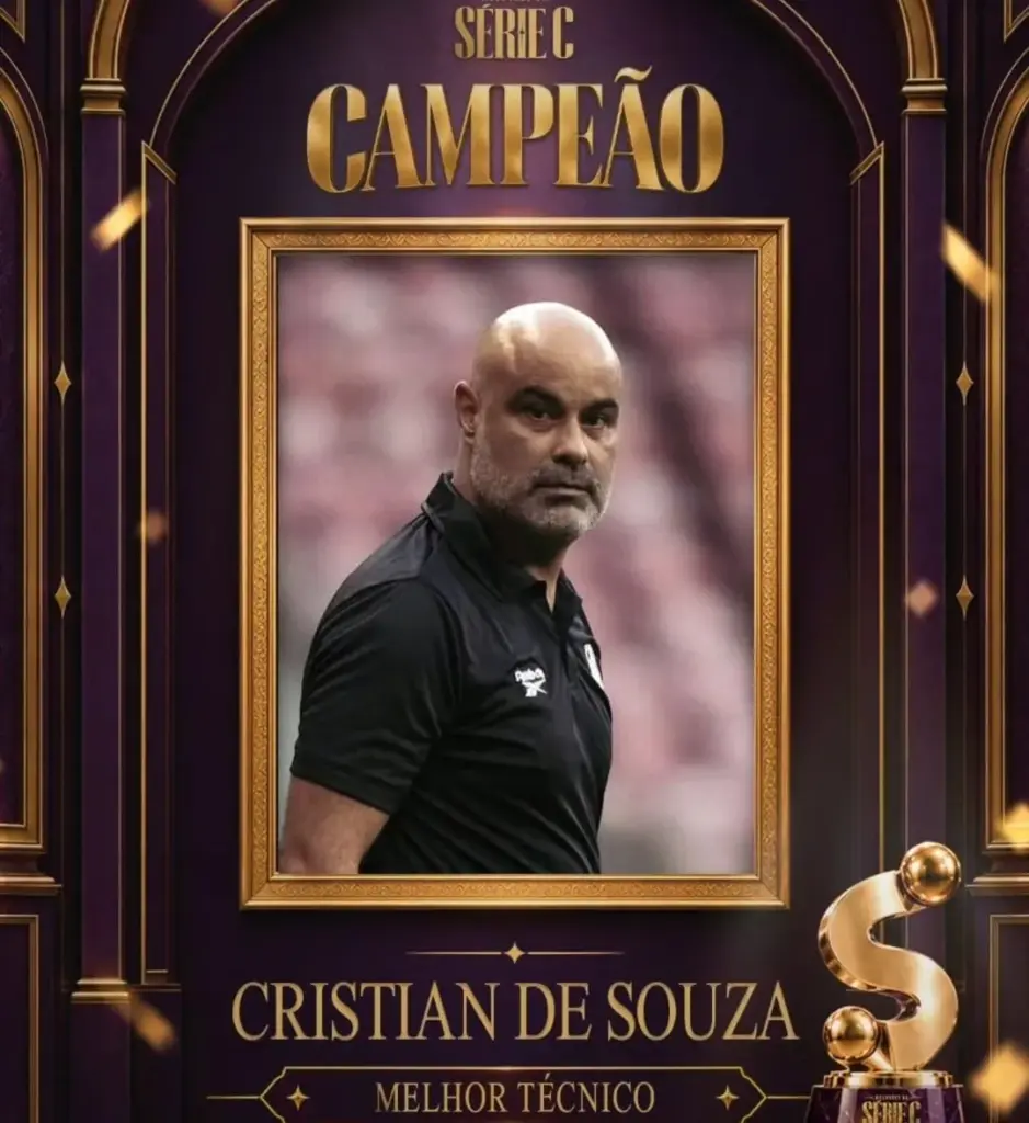 Após acesso, Cristian de Souza é eleito melhor técnico da Série C 2 Wzq5Qcbq CRISTIAN DE SOUZA