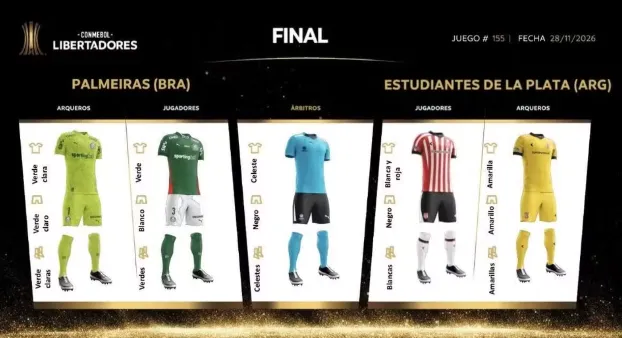 Conmebol define uniformes para final da Libertadores 2 uniformes final libertadores 2026 1
