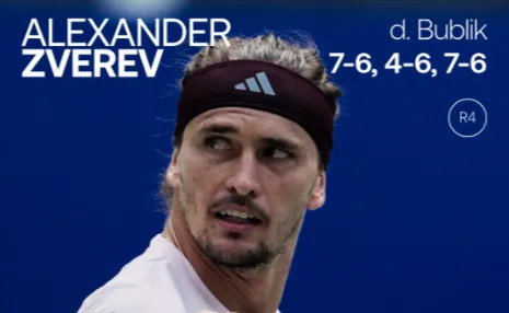 Zverev supera Bublik e avança às quartas em Xangai